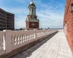 Brick commercial building with clock tower completed by Victoria Building LLC